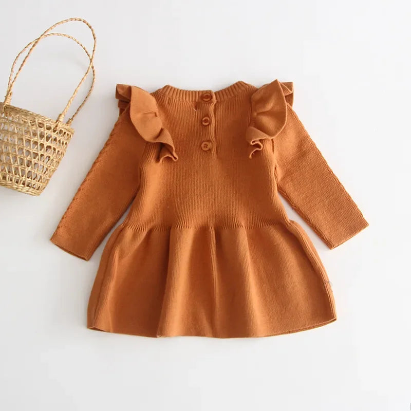 Knitted Ruffled Dress