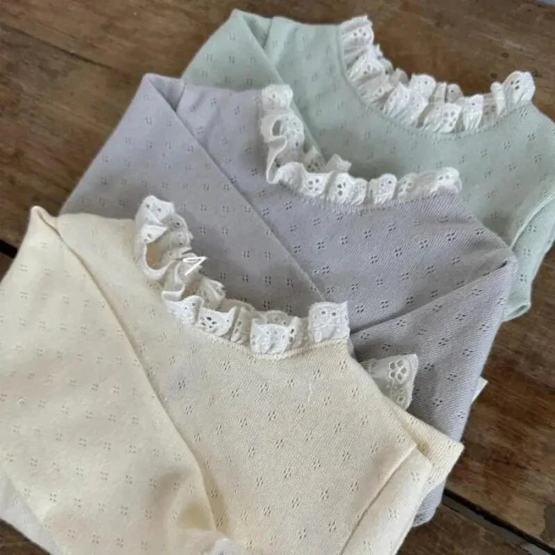 Cotton Lace Collar Top