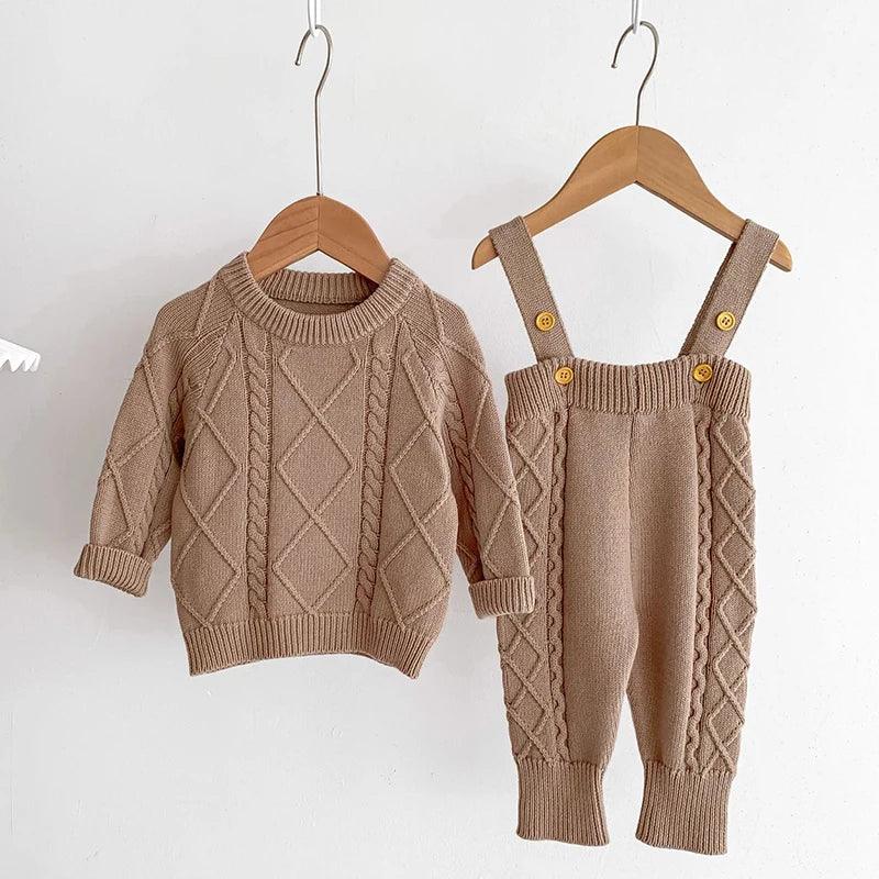 Knitted Jumper and Overall Set