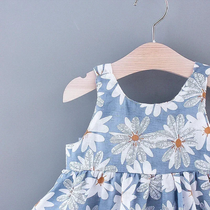 Sweet Summer Flower Bow Dress and Hat