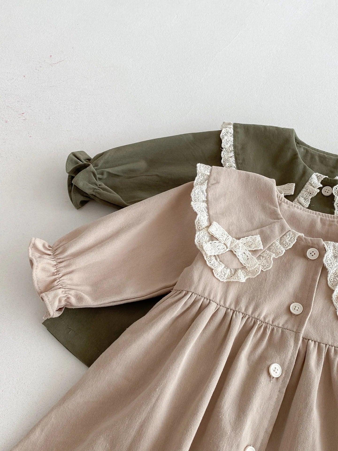 Bow Lace Collar Dress