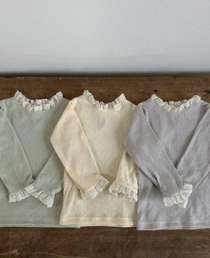 Cotton Lace Collar Top