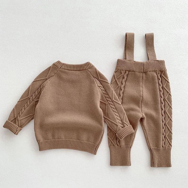 Knitted Jumper and Overall Set