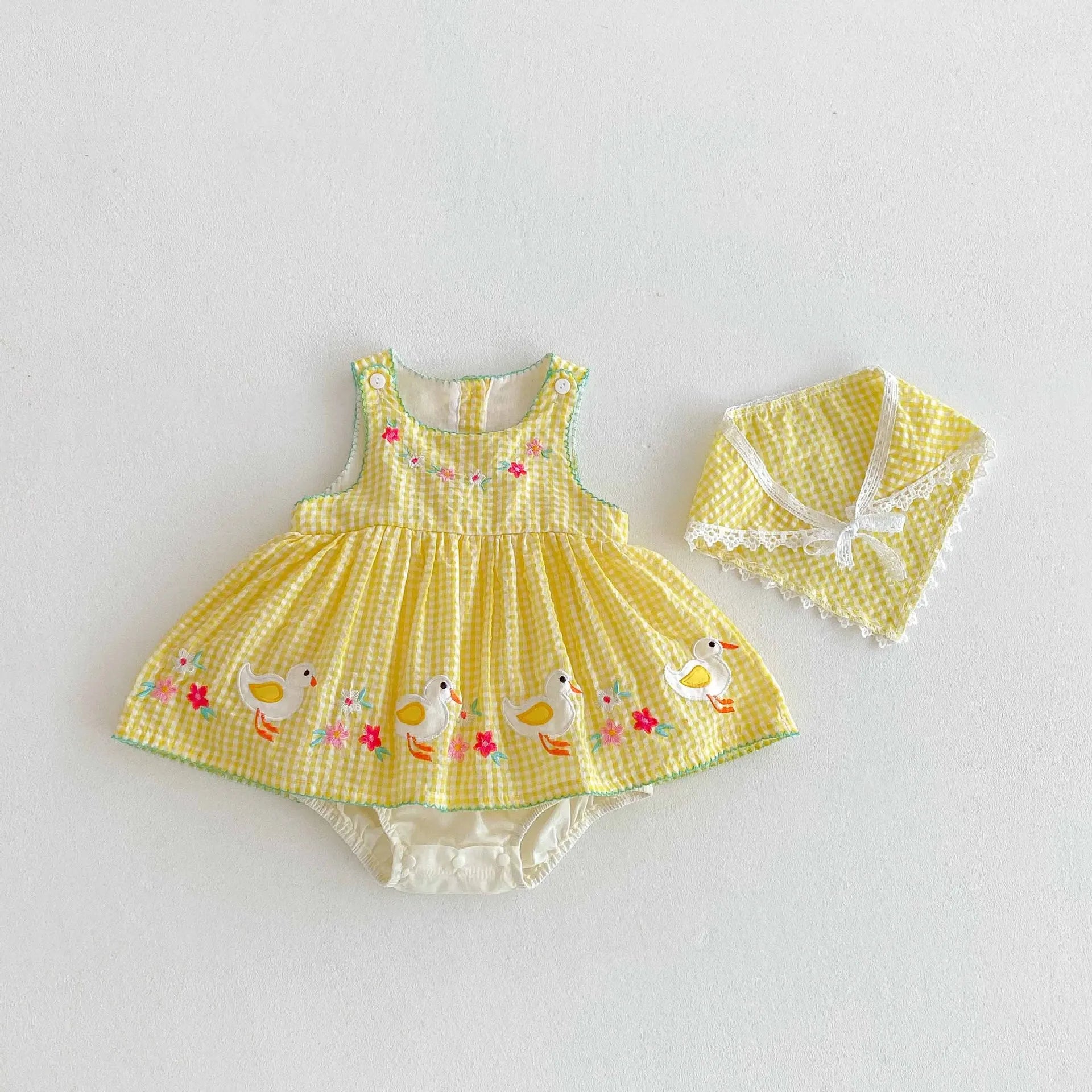 Spring Duck Romper Dress