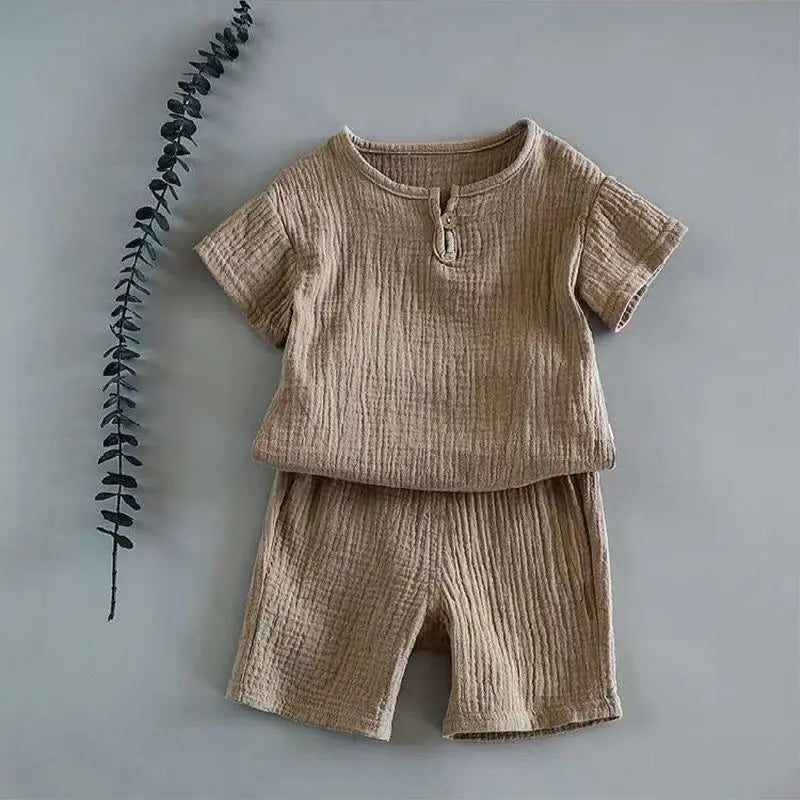 Muslin T-shirt and Shorts Set