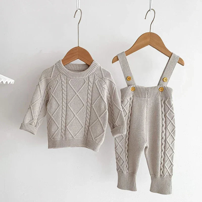 Knitted Jumper and Overall Set