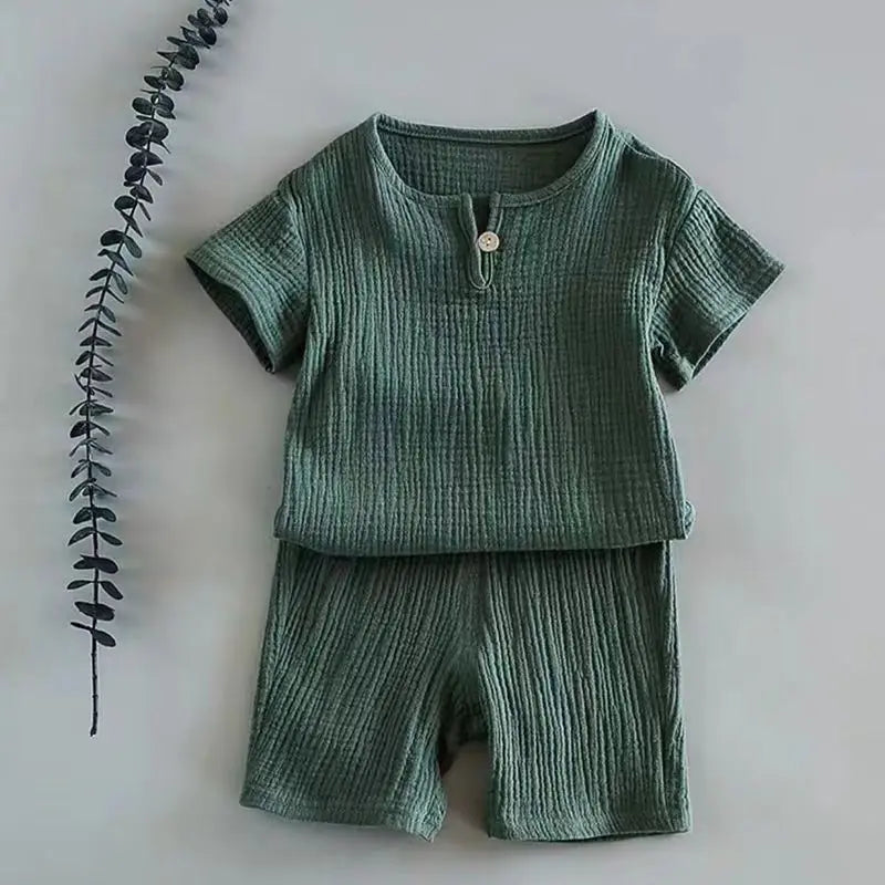 Muslin T-shirt and Shorts Set