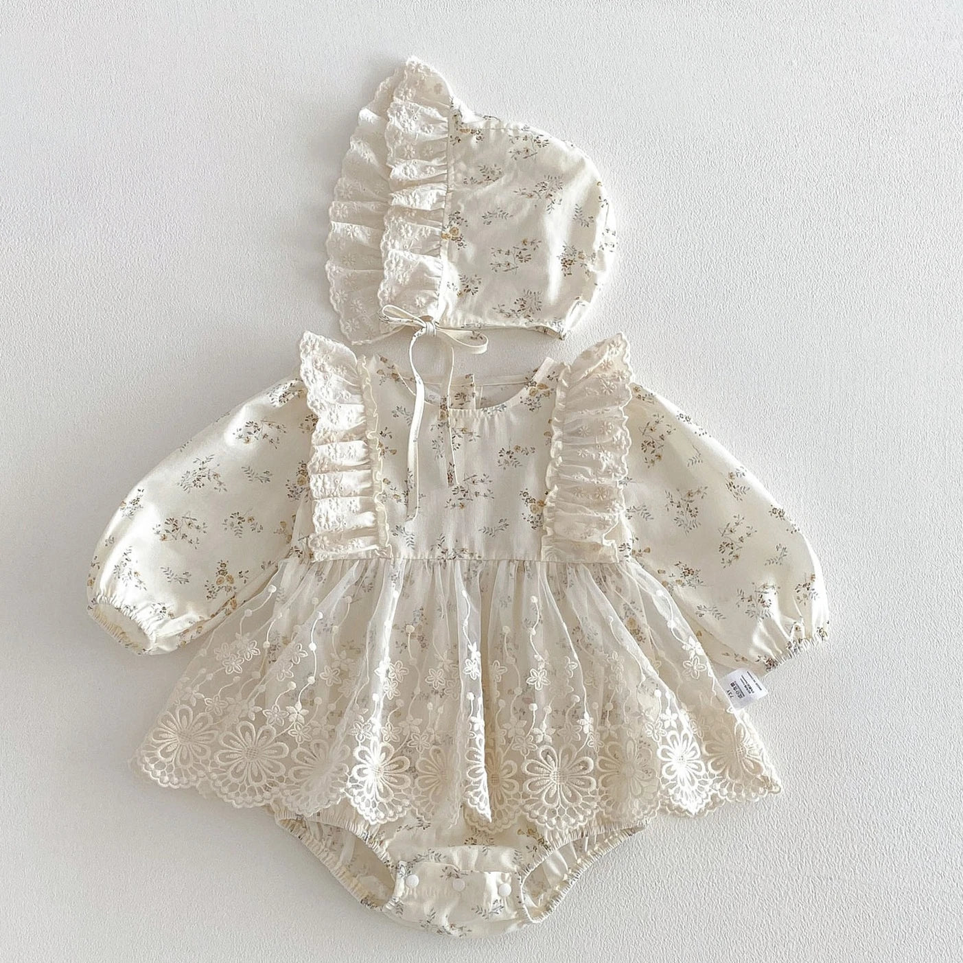 Lace Tutu Romper and Bonnet