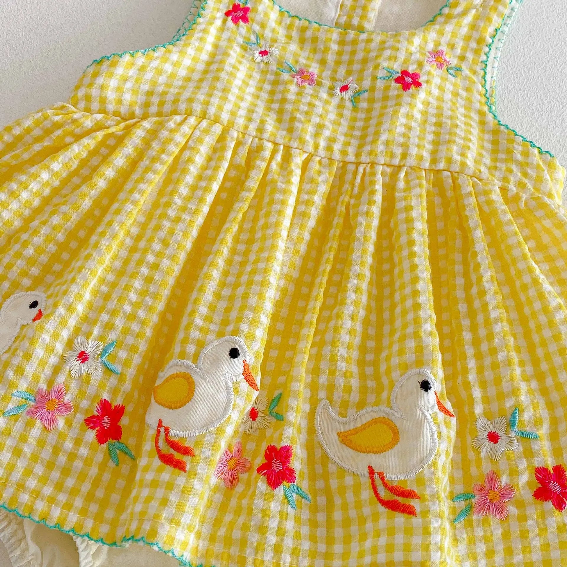 Spring Duck Romper Dress