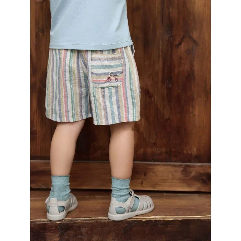 Rainbow Striped Loose Trousers/Shorts
