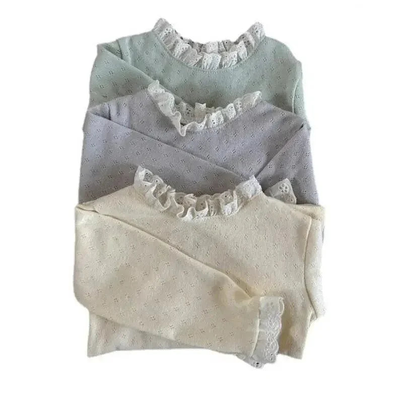 Cotton Lace Collar Top