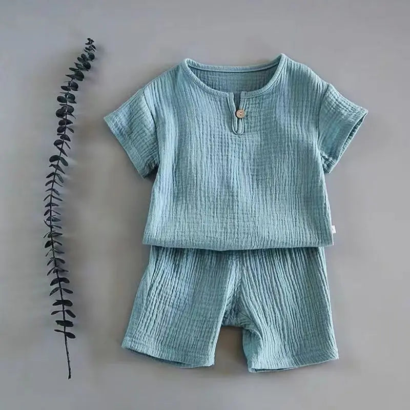Muslin T-shirt and Shorts Set