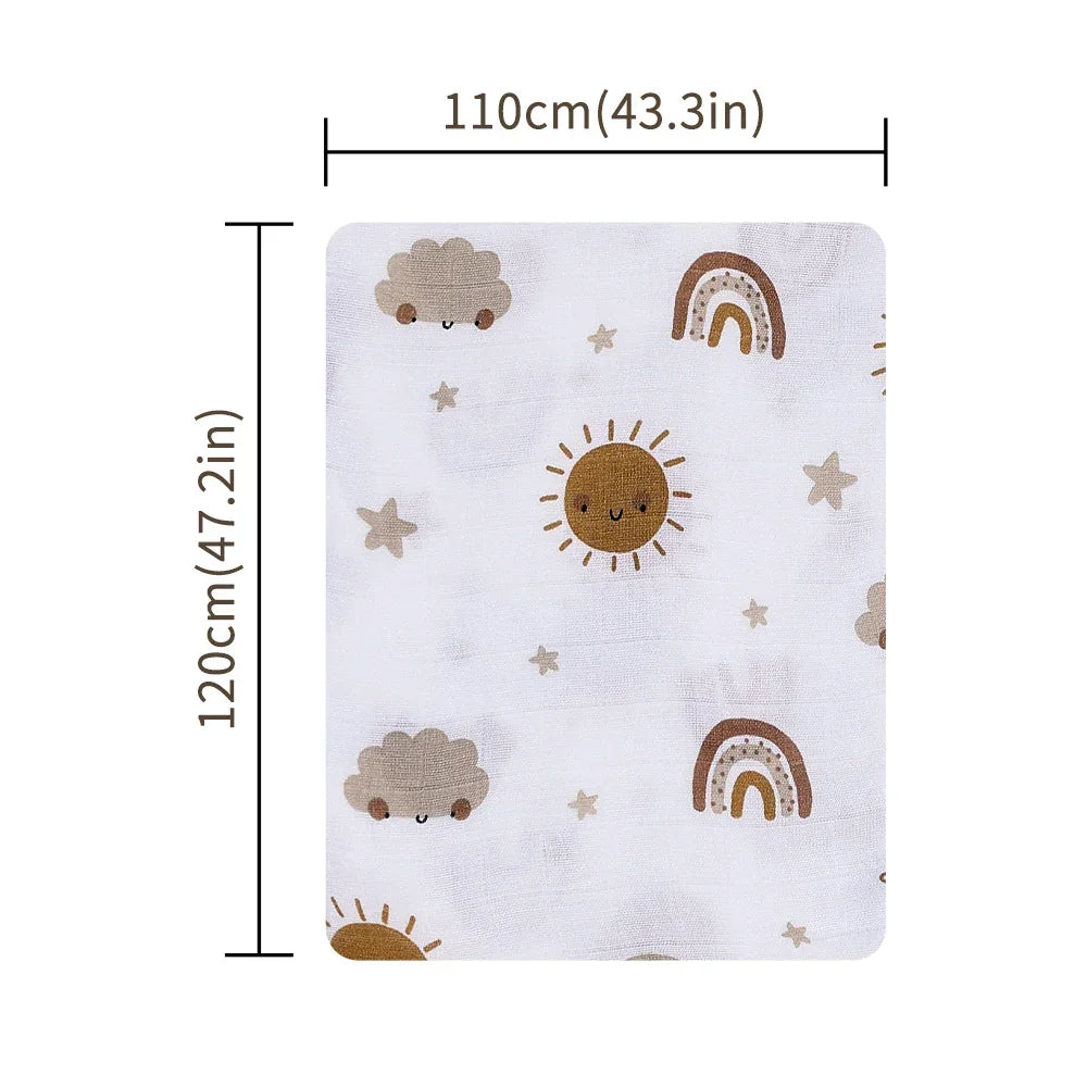 Bamboo Cotton Baby Muslin Swaddle Blanket