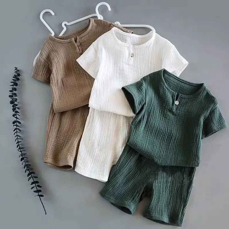 Muslin T-shirt and Shorts Set