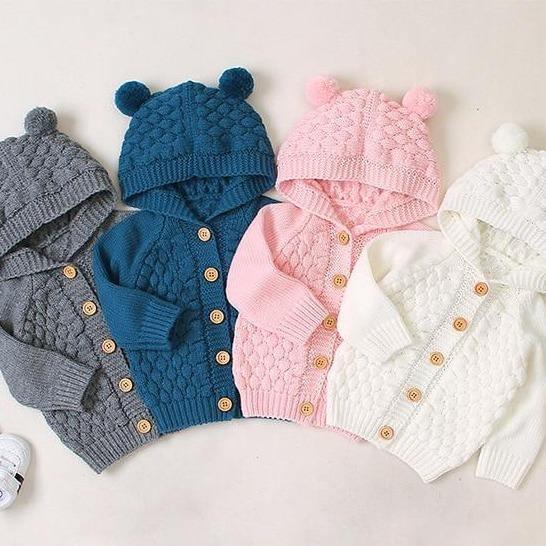 Baby Knitted & Hooded Cardigan - Belle Baby