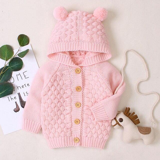 Baby Knitted & Hooded Cardigan - Belle Baby