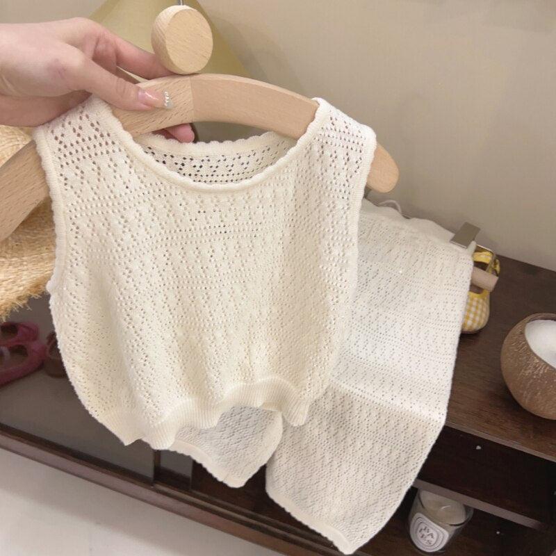 Boho Knitted Top and Trouser Set - Belle Baby