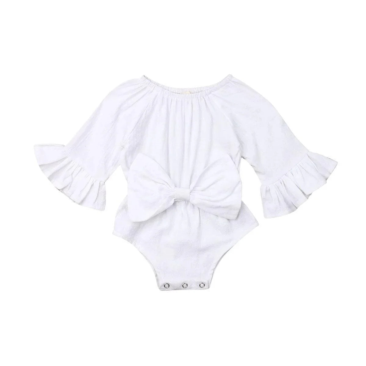 Bowknot Flared Sleeve Bodysuit - Belle Baby