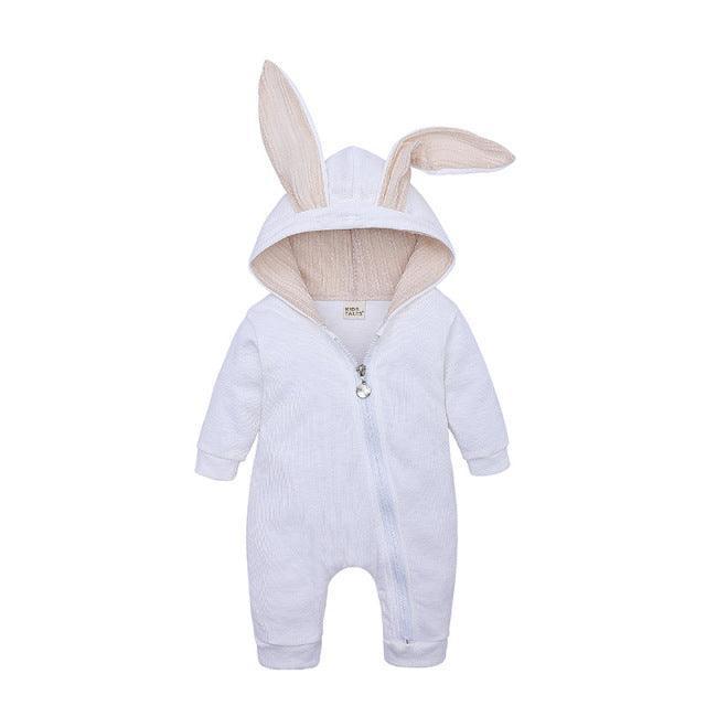 Bunny Ear Hooded Romper - Belle Baby