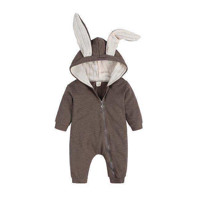 Bunny Ear Hooded Romper - Belle Baby