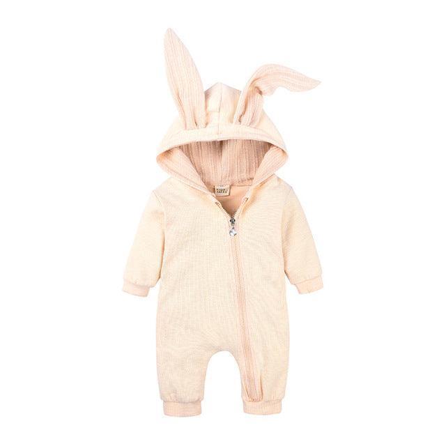 Bunny Ear Hooded Romper - Belle Baby