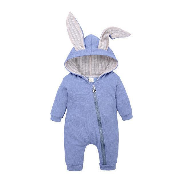 Bunny Ear Hooded Romper - Belle Baby