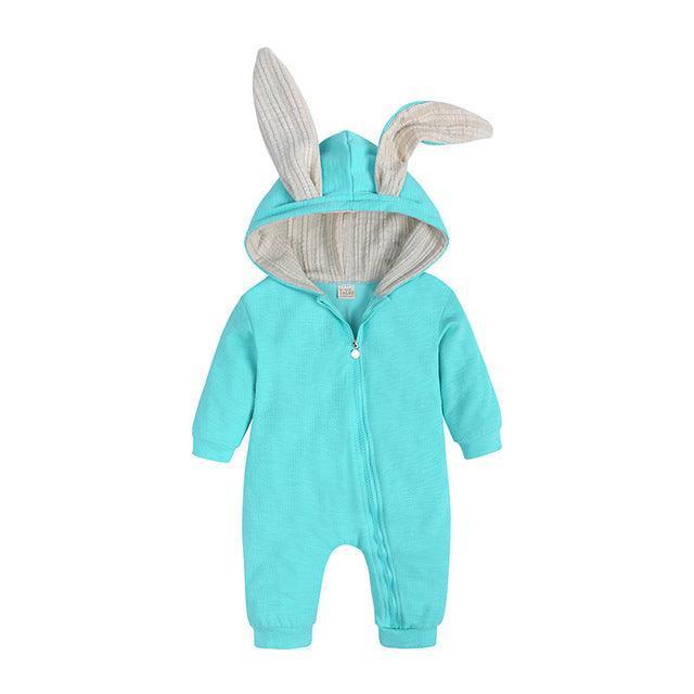 Bunny Ear Hooded Romper - Belle Baby