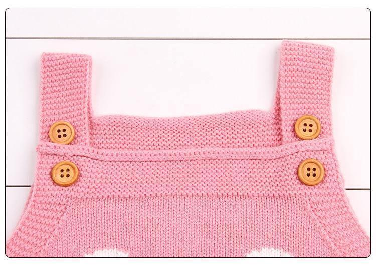 Bunny Knitted Romper - Belle Baby