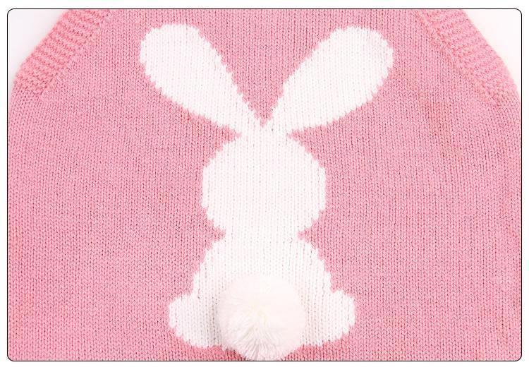 Bunny Knitted Romper - Belle Baby