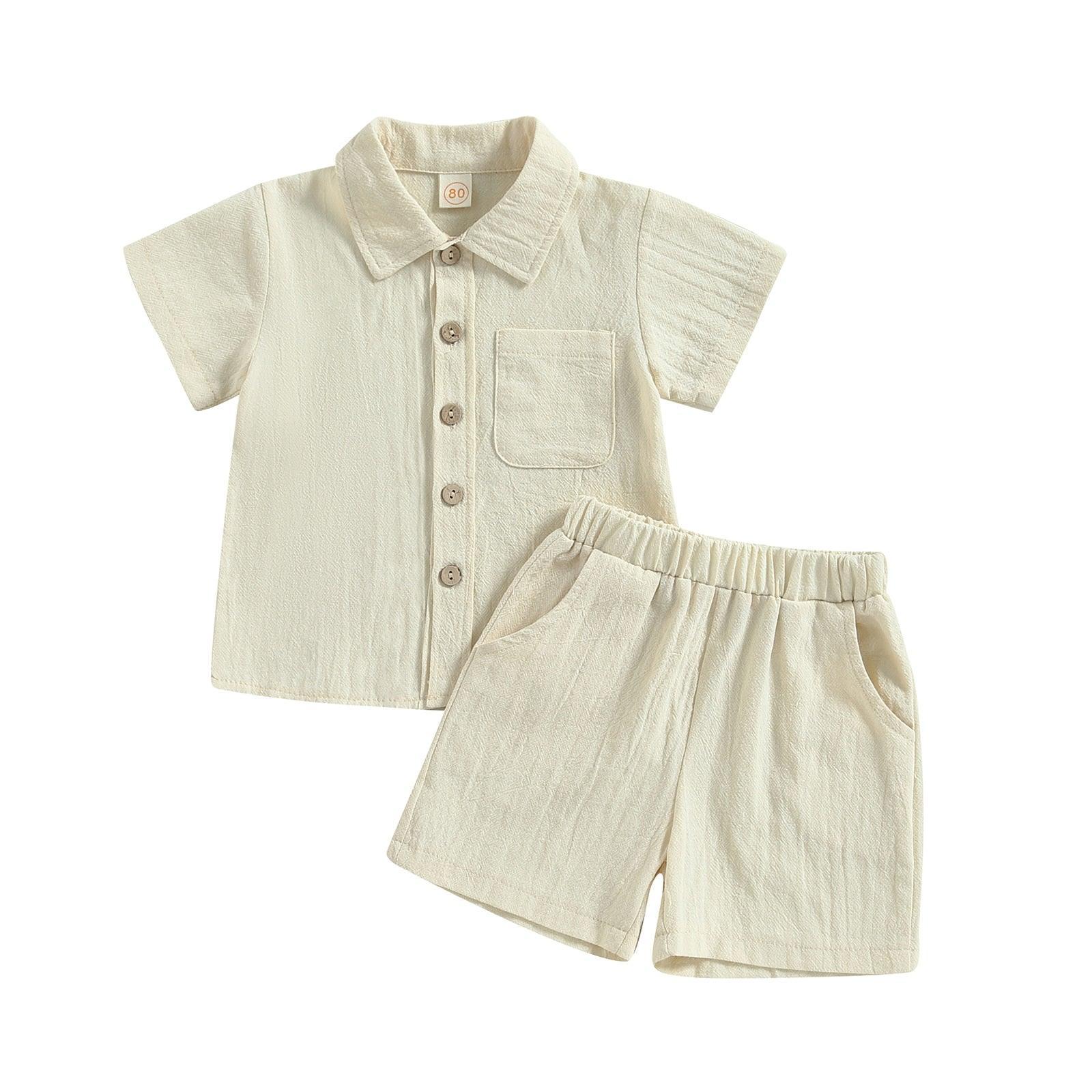 Button-Down T-shirt & Shorts Set - Belle Baby