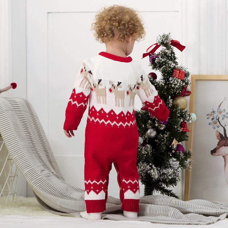 Christmas Deer Jumpsuit - Belle Baby