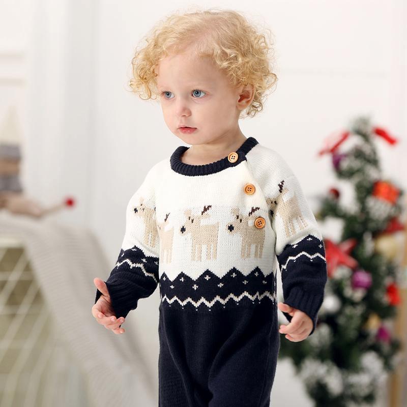 Christmas Deer Jumpsuit - Belle Baby