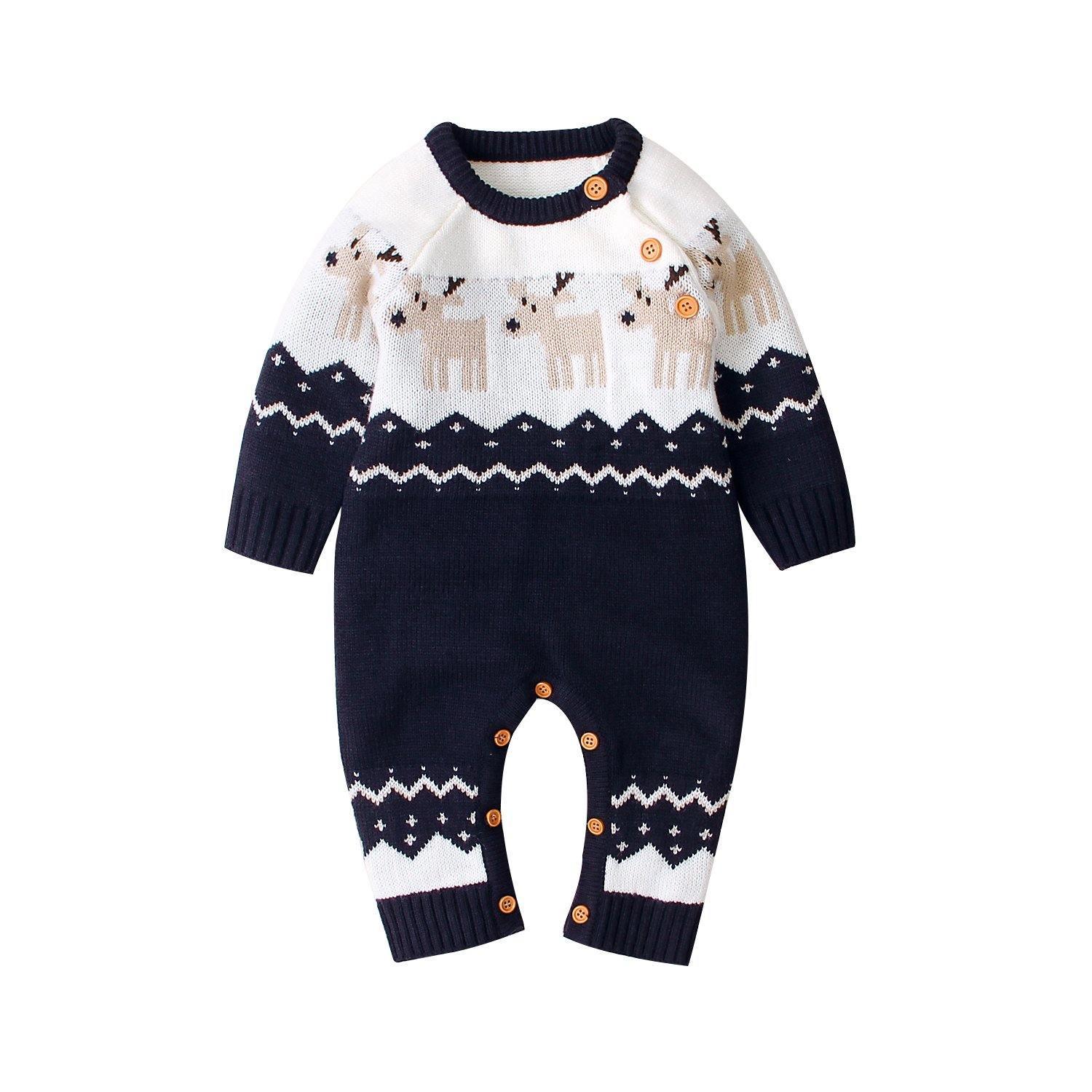 Christmas Deer Jumpsuit - Belle Baby