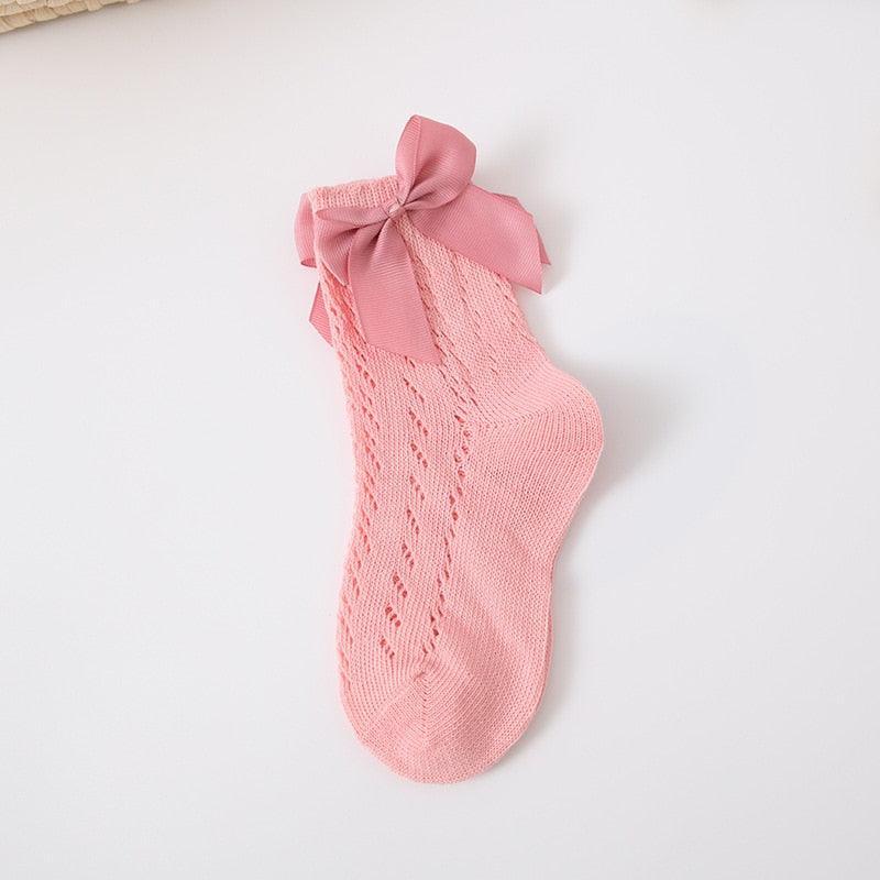 Cotton Bow Socks (two pairs) - Belle Baby