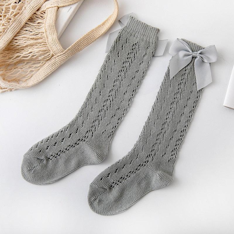 Cotton Bow Socks (two pairs) - Belle Baby