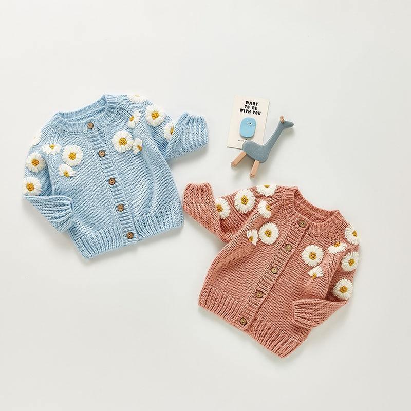 Daisy Embroidery Cardigan - Belle Baby