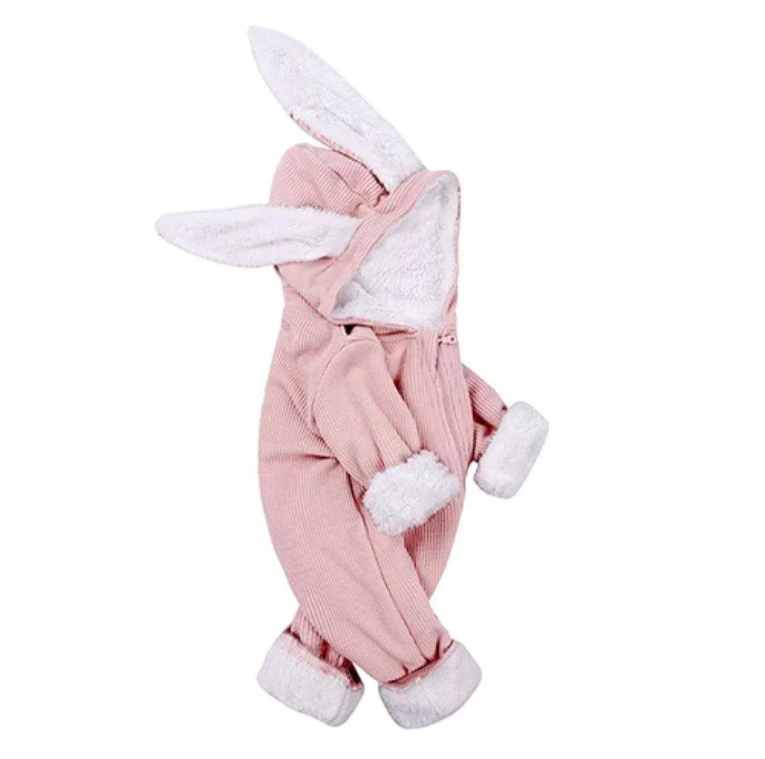 Fleece Bunny Ear Romper - Belle Baby