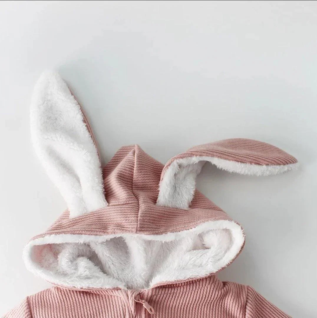 Fleece Bunny Ear Romper - Belle Baby