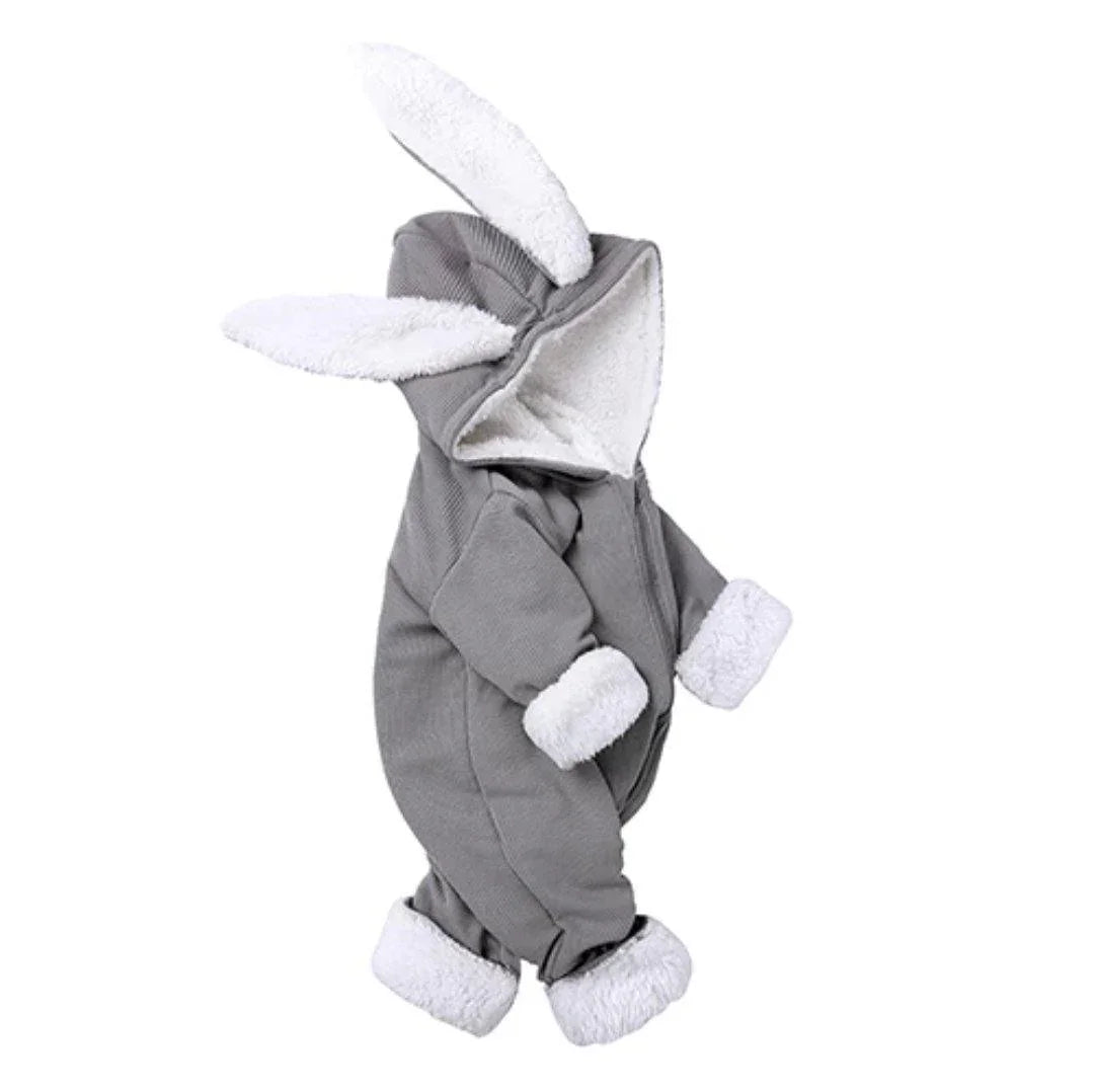 Fleece Bunny Ear Romper - Belle Baby