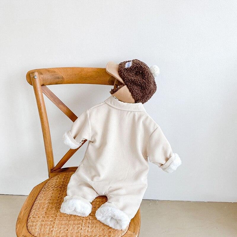 Fleece Corduroy Romper - Belle Baby
