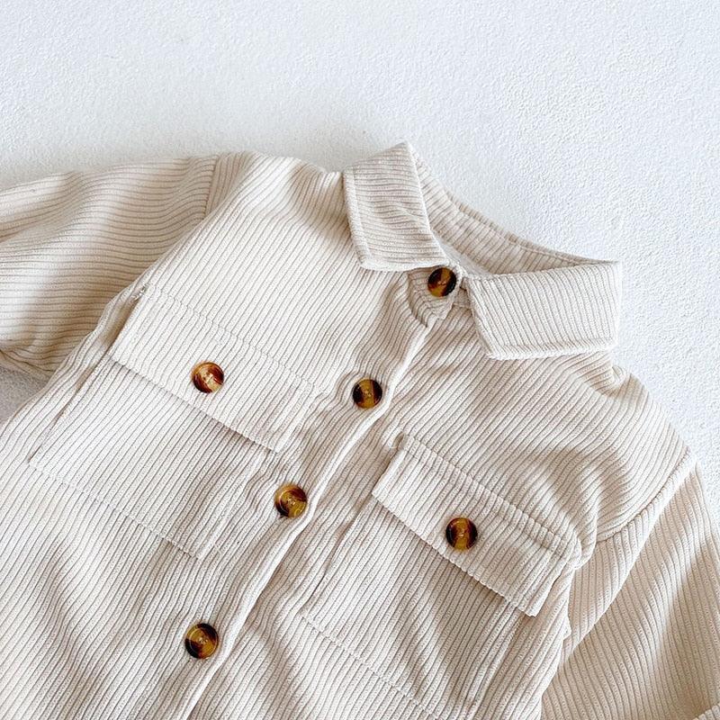 Fleece Corduroy Romper - Belle Baby