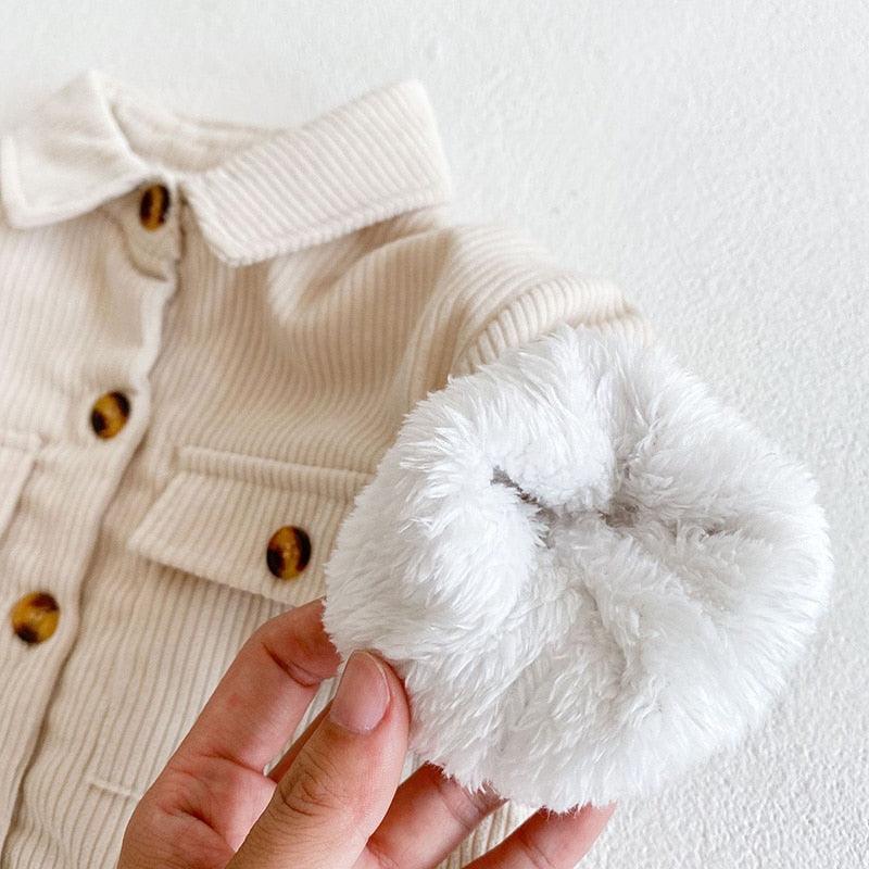 Fleece Corduroy Romper - Belle Baby
