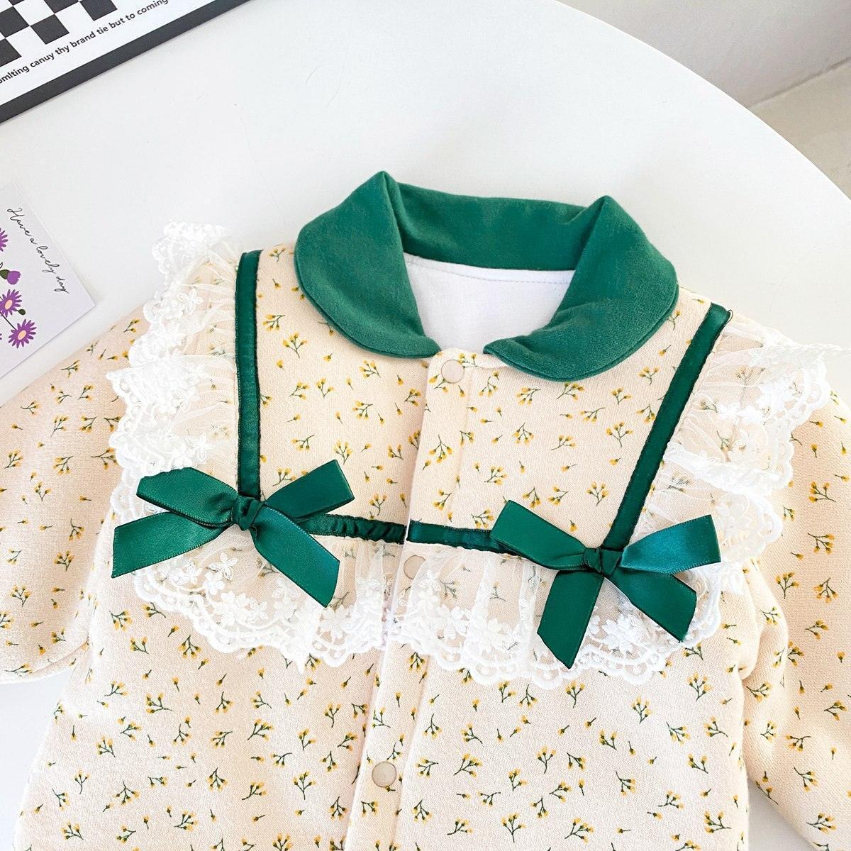 Floral Bow Bodysuit - Belle Baby