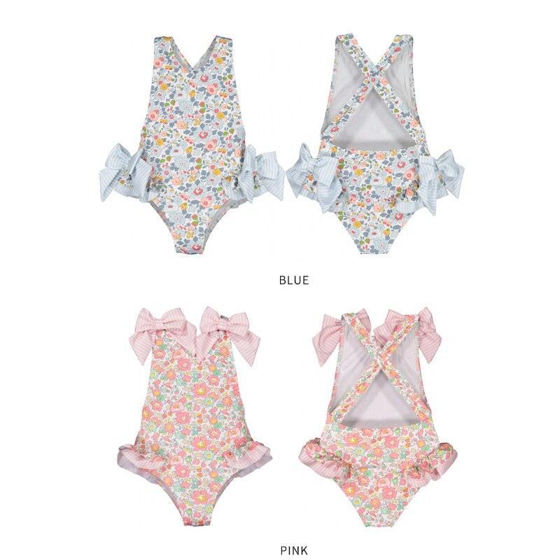 Floral Bow Swimsuit - Belle Baby