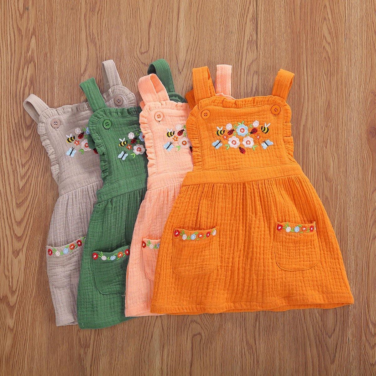Floral Overall Dress - Belle Baby