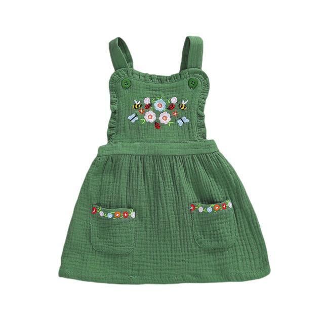 Floral Overall Dress - Belle Baby