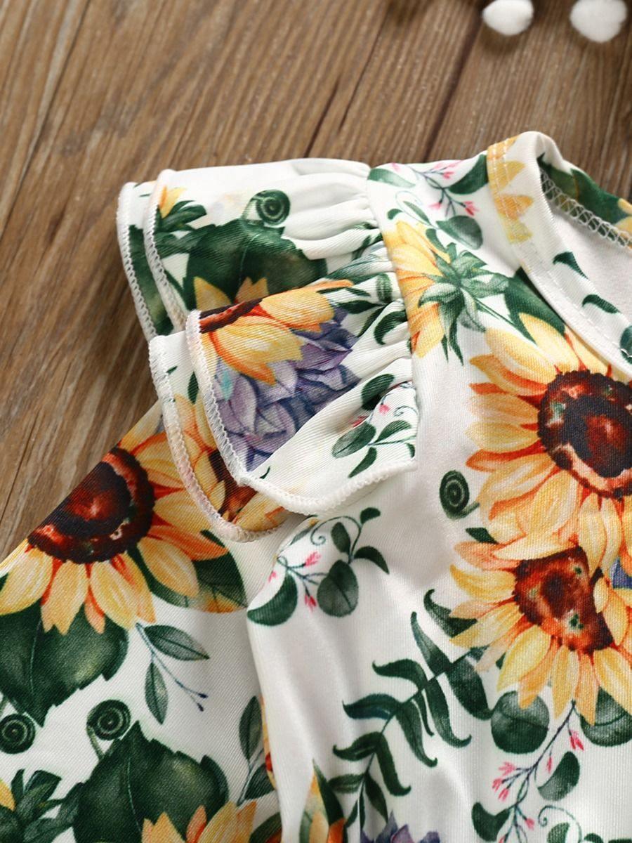 Floral Pom Pom Bodysuit - Belle Baby