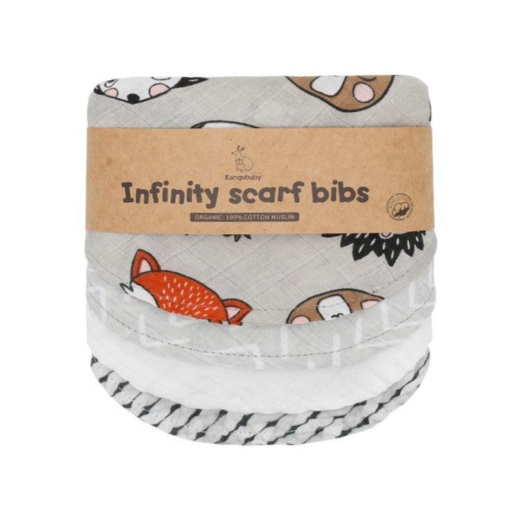 Four Muslin Baby Bib Set - Belle Baby
