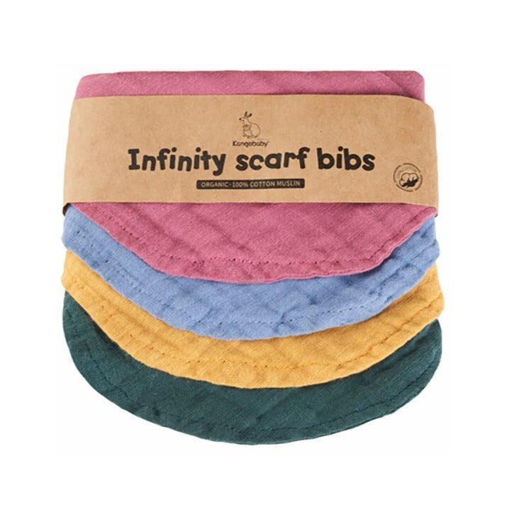 Four Muslin Baby Bib Set - Belle Baby