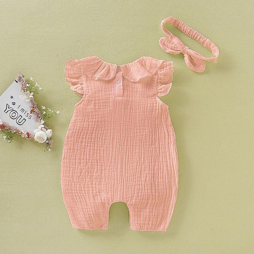 Frilled Jumpsuit & Headband - Belle Baby